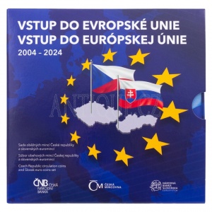 Sada oběžných mincí 2024 vstup Česka a Slovenska do Evropské unie