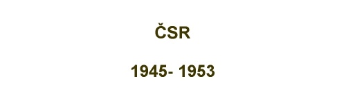 Pamětní  mince ČSR 1945-1953