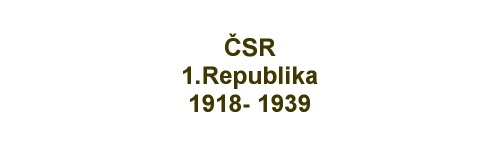 Pamětní  mince ČSR 1918-1939