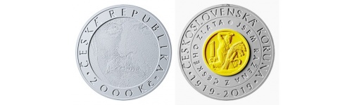 Bimetalové mince 2000 Kč