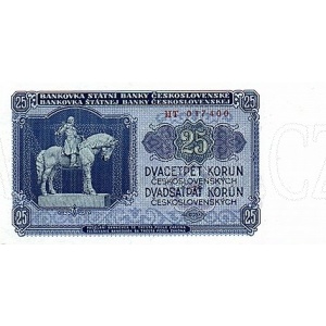 ČSSR 25 Kčs 1953 Bankovka