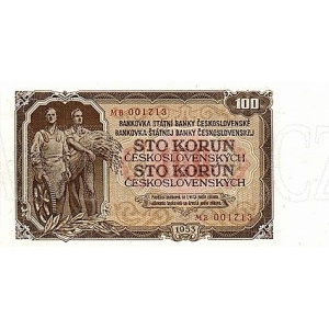 ČSSR 100 Kčs 1953 Bankovka