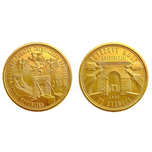 Foto - 2500 Kč 2008 PROOF - Řetězový most ve Stádlci