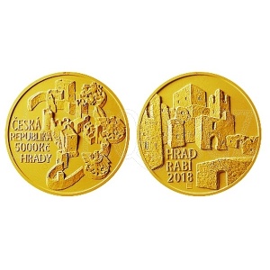 5000 Kč 2018 PROOF - Hrad Rabí