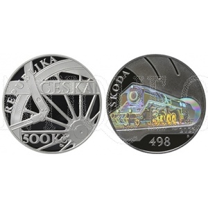 Foto - 500 Kč 2021 - Parní lokomotiva Škoda 498 Albatros BK