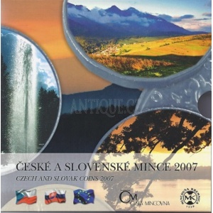 Foto - Sada oběžných mincí ČR a SR Přírodní krásy 2007 Standard