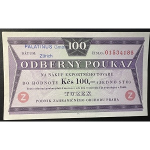 Foto - Tuzex bon 100 Kčs "Z" PALATINUS